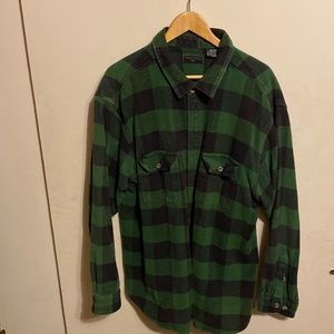 Field And Stream Flannel XXL green and black (vintage)